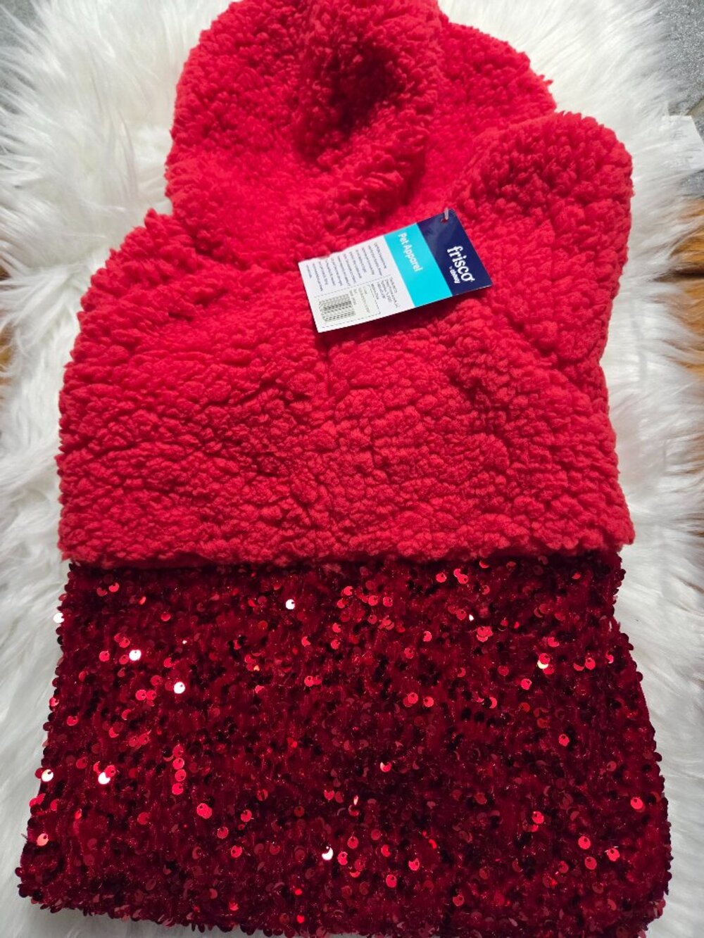 Frisco Sequin Sherpa Dog & Cat Hoodie
